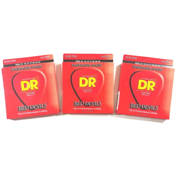 DR Guitar Strings Electric 3 Sets Red Devils K3 High Performance Coated 10-46