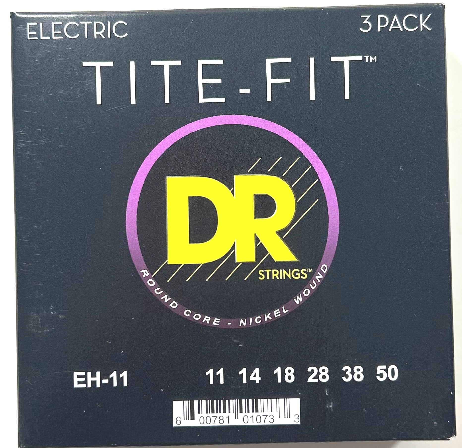 DR Guitar Strings Electric 3 Sets Tite-Fit 11-50 Heavy Handmade USA