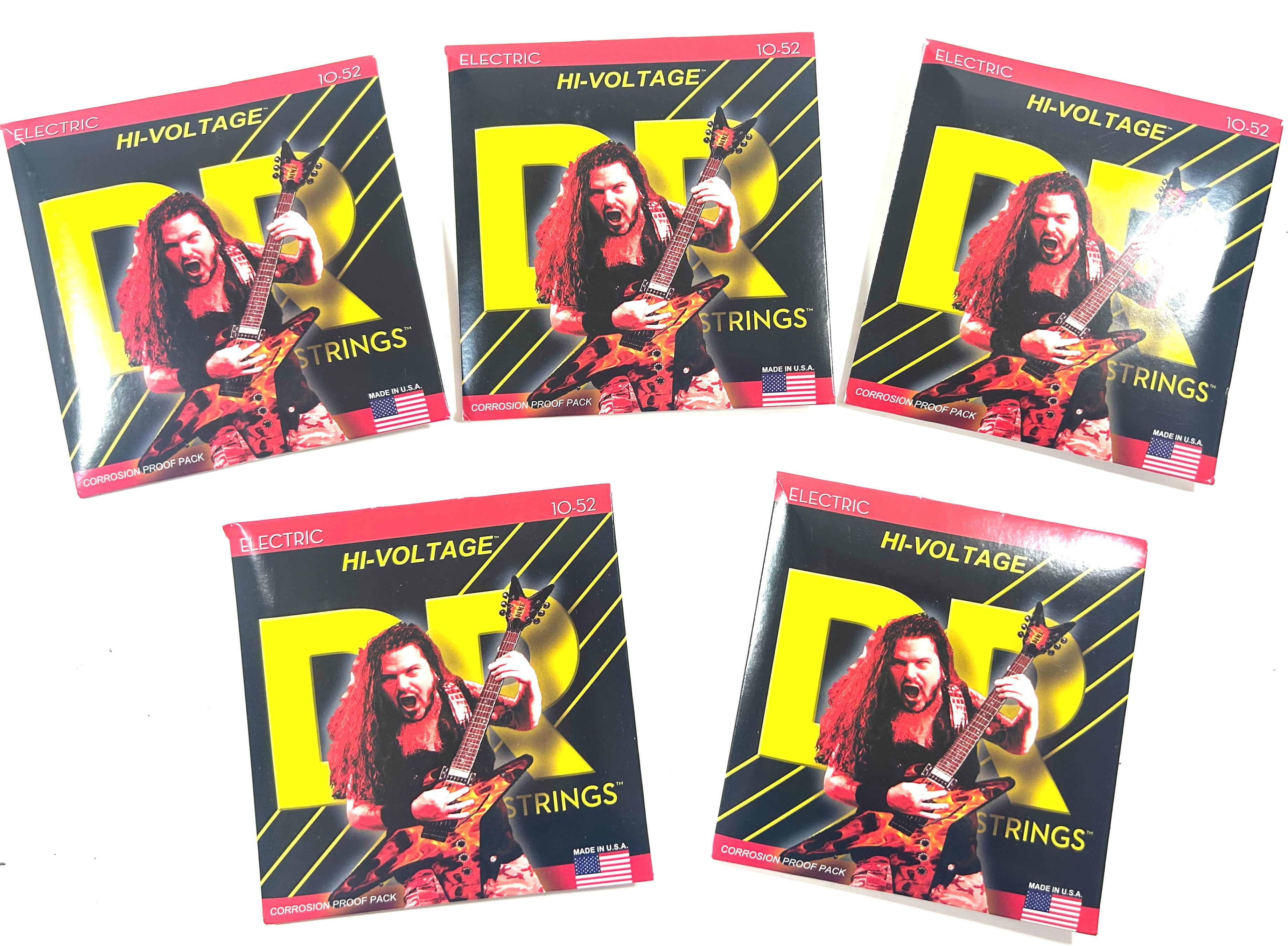 DR Guitar Strings Electric 5 Sets Dimebags Hi-Voltage 10-52