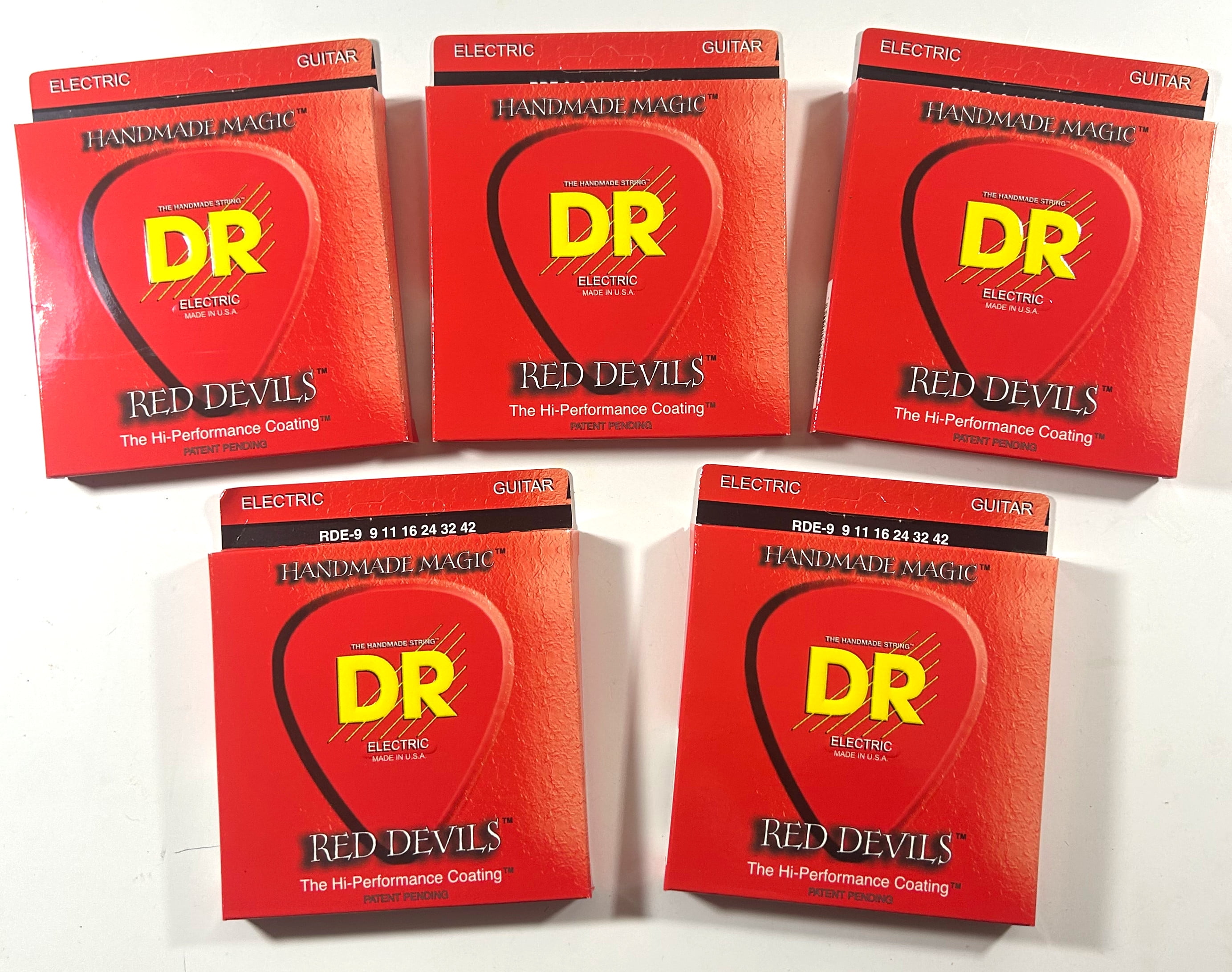 DR Guitar Strings Electric 5 Sets Red Devils K3 High Performance Coated 09-42