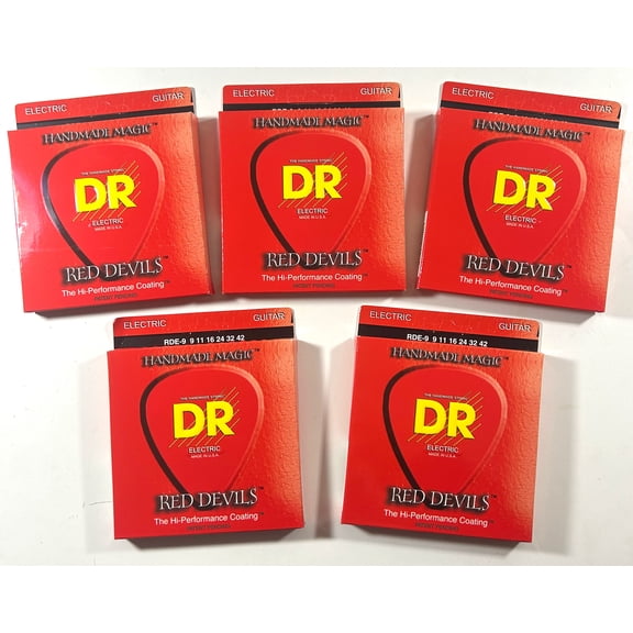 DR Guitar Strings Electric 5 Sets Red Devils K3 High Performance Coated 09-42