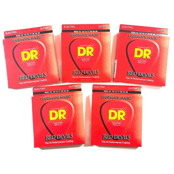 DR Guitar Strings Electric 5 Sets Red Devils K3 High Performance Coated 10-46