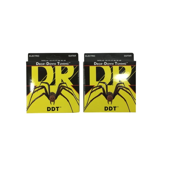 DR Guitar Strings Electric DDT 2 Pack Drop Down Tuning 10-46