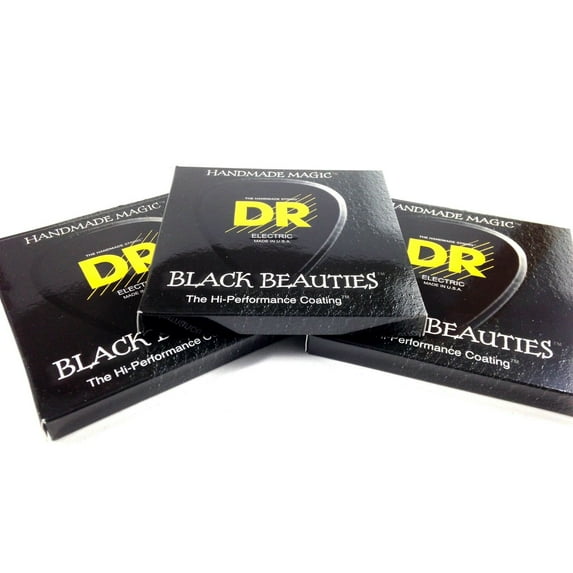 DR Guitar Strings Electric K3 Black Beauties High Performance 3 Packs 09-46