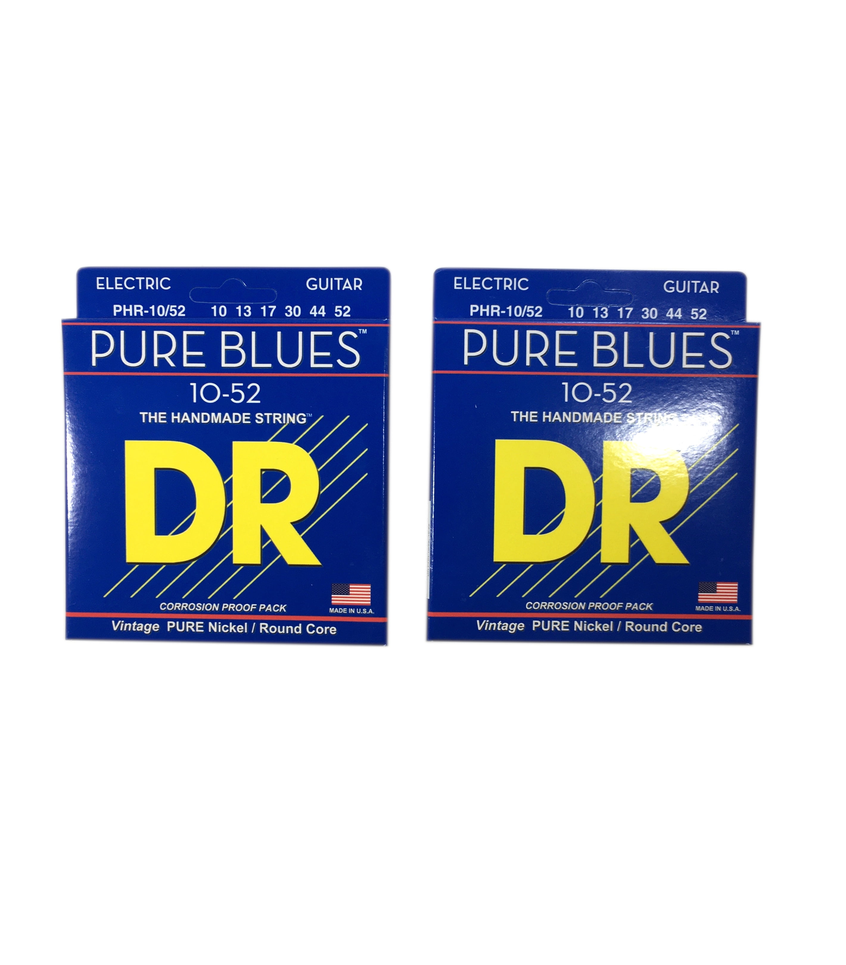 DR Guitar Strings Electric Pure Blues 2 Pack Vintage Pure Nickel 10-52