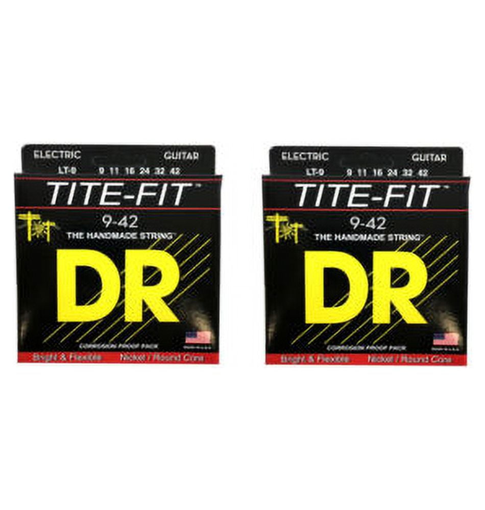 DR Guitar Strings Electric Tite-Fit 2 Pack 09-42 Lite Handmade USA