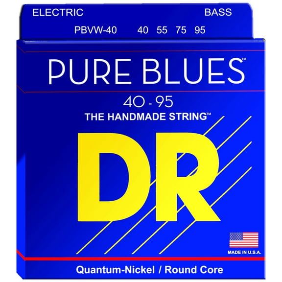 DR Strings PBVW-40 PURE BLUES Quantum Nickel Bass Extra Light 40-95