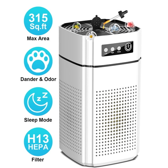 AIRFIRE Air Purifier, AP202 HEPA Air Purifiers for allergies & asthma, Wildfire, Pet Fur, Pollen, 1 PCS, White, 2026 New
