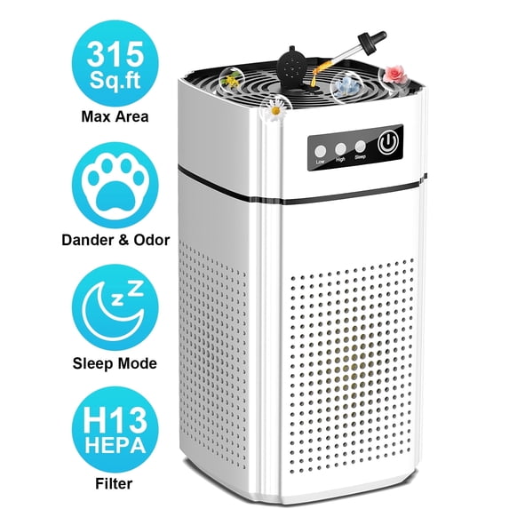 AIRFIRE Air Purifier, AP202 HEPA Air Purifiers for allergies & asthma, Wildfire, Pet Fur, Pollen, 1 PCS, White, 2026 New