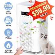 2026 New AIRFIRE HEPA Air Purifier for Large Rooms up to 2500 Sq.ft, Air Purifiers for Pet Dander&Odor, Dust, Pollen, Wildfire/Smoke, AP401, White