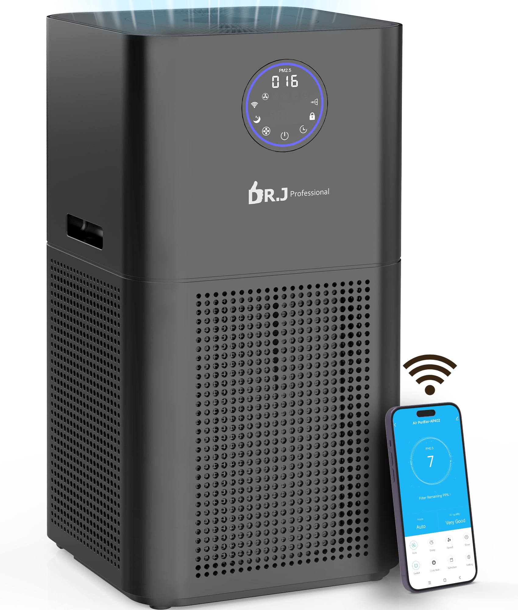 DR. J Professional HEPA Air Purifier for Large Rooms 3500 Sq.ft, WiFi