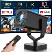 GCZ Bluetooth Projector, 1080P Support Portable Projector with Auto Keystone, Compatible with TV Stick/HDMI/USB, for Home/Party/Outdoor Use