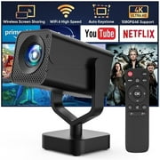 GCZ Projector with WiFi and Bluetooth, 1080P Support Portable Projector, Auto Keystone and Electric Focus, Max 160 Screen, Compatible with TV Stick