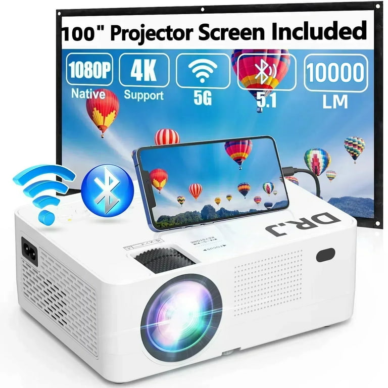 Native 1080P Projector with WiFi store and Two-Way Bluetooth, Full HD Movie Projector