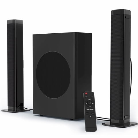 GCZ Soundbar with Subwoofer, 2.1 CH Separable Sound Bars for TV, Bluetooth/HDMI-ARC/Aux/Opt 3D Surround Sound