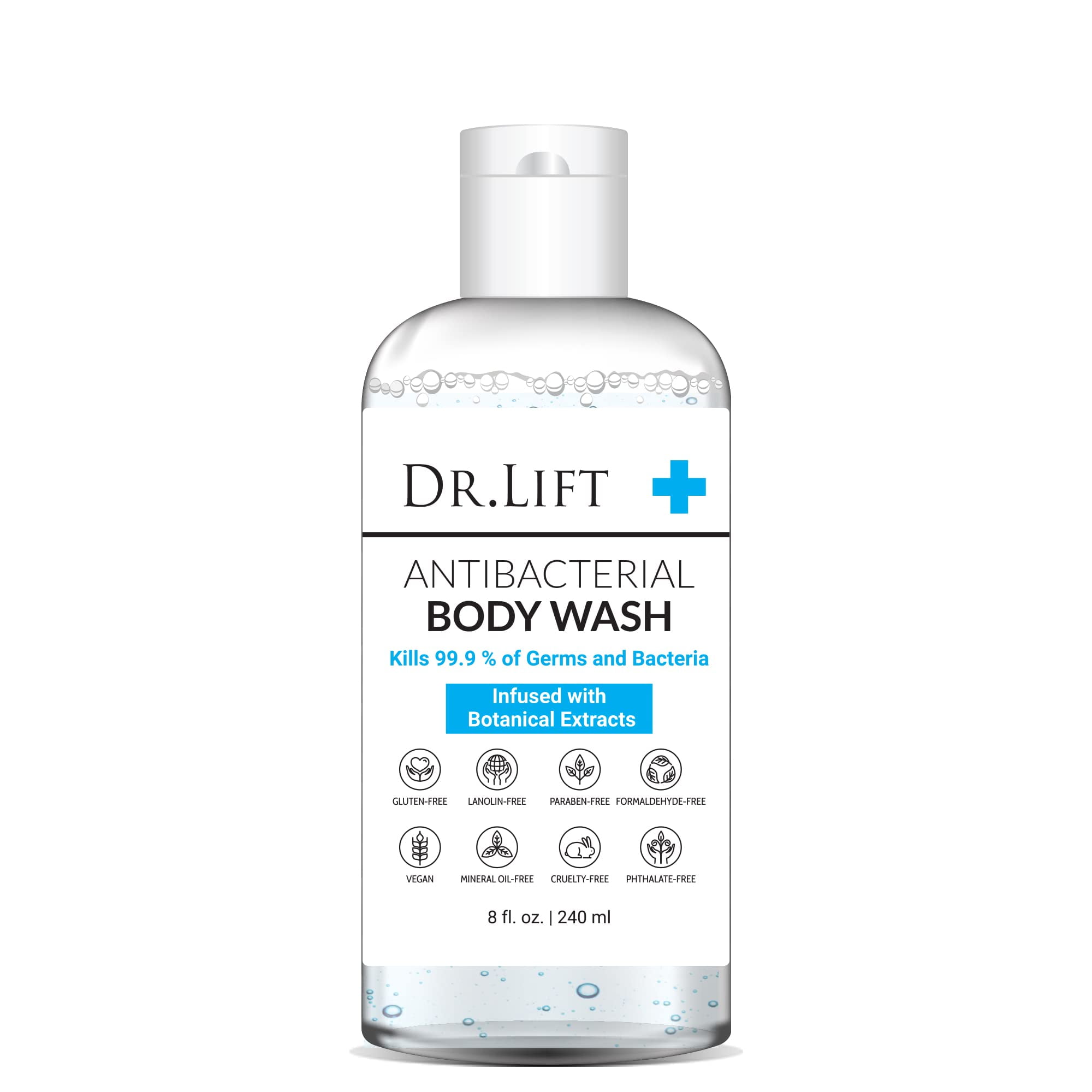DR. LIFT Antibacterial Body Wash, 8 oz Gentle & Effective Shower Gel