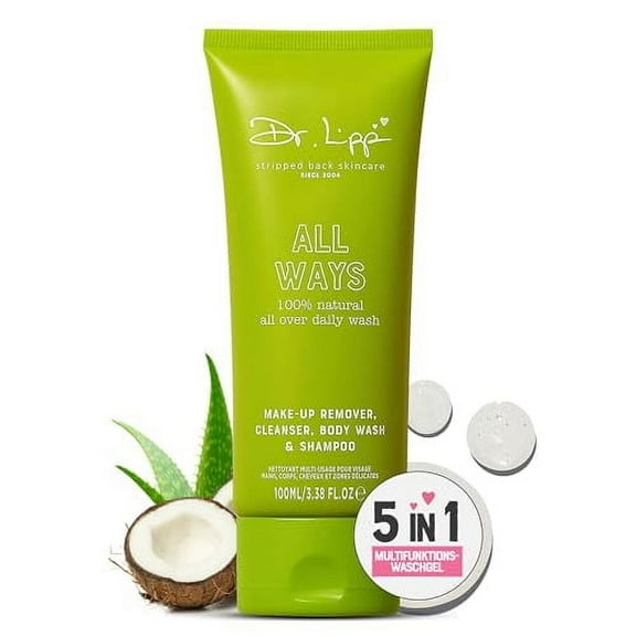 DR. LIPP, All Ways. 5-In-ONE. Face Cleanser, Make-up Remover, Shampoo, Shaving Gel, Body Wash. 100% natural. 100ml.