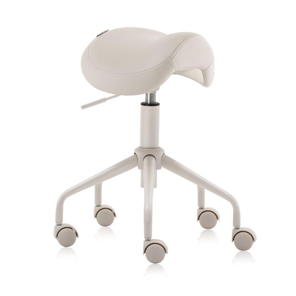 DR.LOMILOMI Ergonomic Saddle Seat Adjustable Pneumatic Swivel Rolling Stool Chair for Medical Hygienic SPA Massage Salon Home and Office 503 Kai