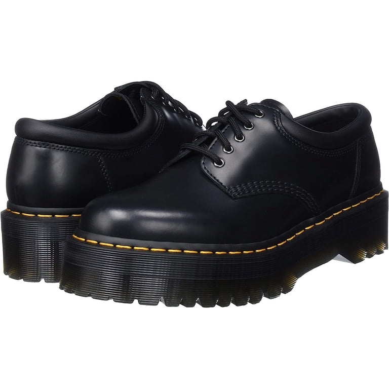 Dr. Martens 8053 Quad AirWair Blk Leather Platform Shoes Unisex US Sz M 5 - W 6 8053 Leather Platform Casual Shoes in Black | Dr. Martens main image 4