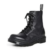 DR MARTENS Mens Black Back Pull-Tab Padded 1460 Pascal Round Toe Block Heel Lace-Up Leather Combat Boots 8