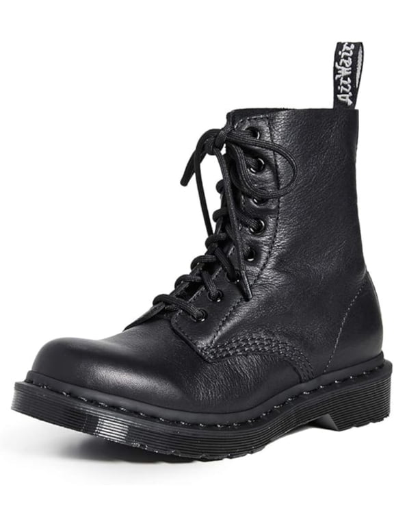 DR MARTENS Mens Black Back Pull-Tab Padded 1460 Pascal Round Toe Block Heel Lace-Up Leather Combat Boots 8
