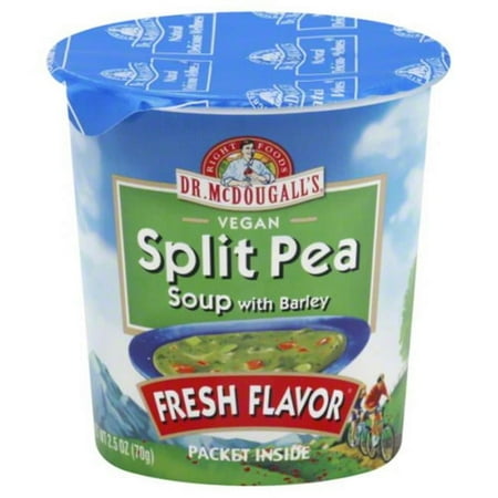 DR MCDOUGALLS SOUP BGCUP SPLIT PEA BARLEY-2.5 OZ -Pack of 6