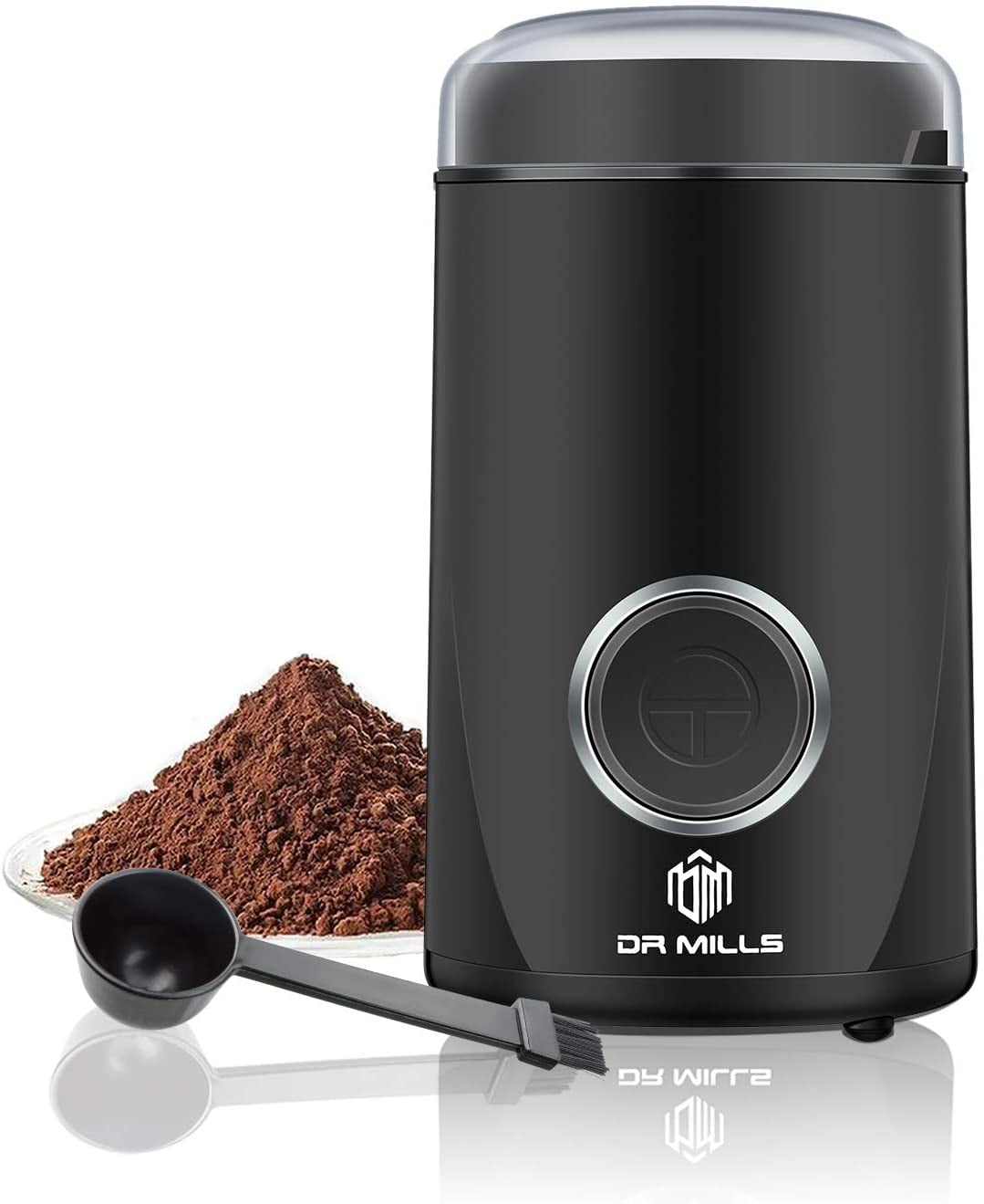 Dmofwhi Cordless Coffee Grinder Electric, USB Rechargeable Coffee Bean Grinder with 304 Stainless Steel Blade and Removable Bowl-Black