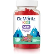 DR. MORITZ Sugar-Free Calm Magnesium Gummies for Kids and Adults - Kids Magnesium Gummies - Magnesium Citrate Gummies 180 Count Pack of 1, Raspberry