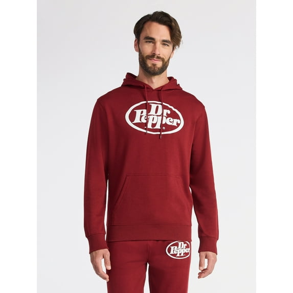Dr. Pepper Men's and Big Men's Front Back Graphic Hoodie, Sizes XS-3XL