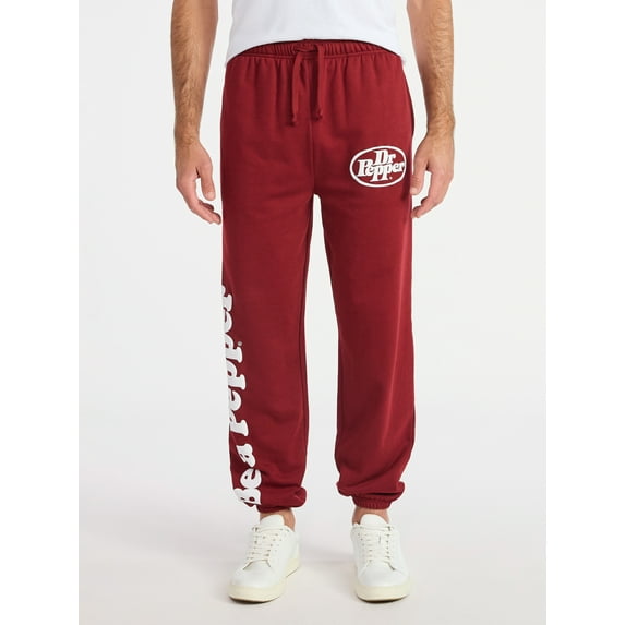 Dr. Pepper Men's and Big Men's Graphic Jogger Pants, Sizes XS-3XL