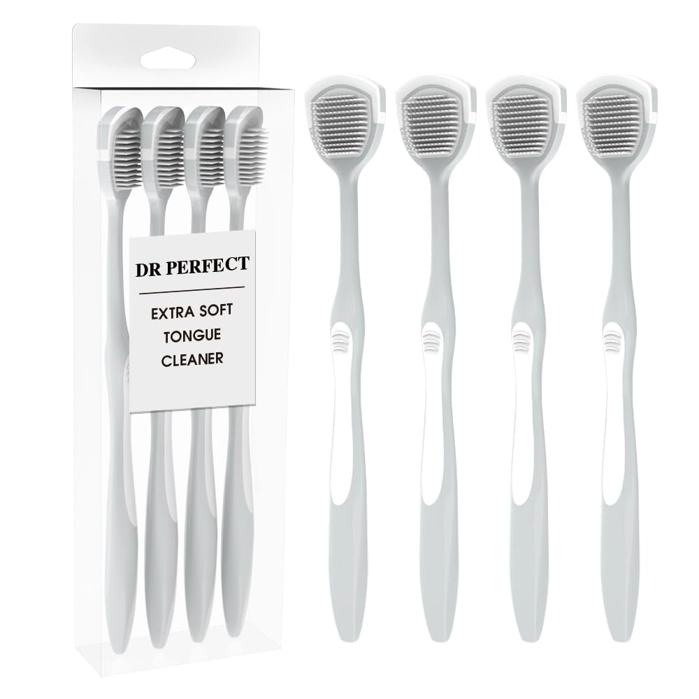 DR PERFECT Soft Tongue JMS2 Brush Scraper Cleaner Helps Fight Bad