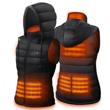 DR.PREPARE Unisex Heated Vest, Lightweight Electric Heated Jacket with Removable Hood