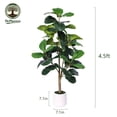 thumbnail image 1 of DR.Planzen 4.5ft Artificial Fiddle Leaf Fig Tree, Tall Faux Ficus Tree, Artificial Plants for Home Office Decor, 1 of 7