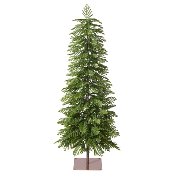 DR.Planzen 5ft Artificial Norfolk Pine Tree with Metal Stand, Realistic 2-Piece Assembly Faux Tree in Coffee Pot, Indoor Floor Plant for Home & Office Decor