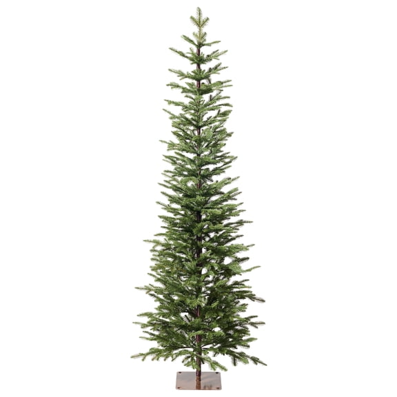 DR.Planzen 6ft Pencil Christmas Tree, 1571 Tips PE Realistic Unlit Artificial Slim Christmas Tree with Metal Stand - Holiday Indoor Decoration for Apartment Entryway Corner Office