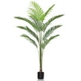 thumbnail image 1 of DR.Planzen 6ft Artificial Palm Tree Indoor Plant Tall Fake Tropical Paradise Palm Tree in Pot, Faux Areca Palm Tree for Home Office Living Room Bedroom Farmhouse Modern Decor, 1 of 6