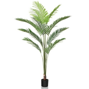 DR.Planzen 6ft Artificial Palm Tree Indoor Plant Tall Fake Tropical Paradise Palm Tree in Pot, Faux Areca Palm Tree for Home Office Living Room Bedroom Farmhouse Modern Decor