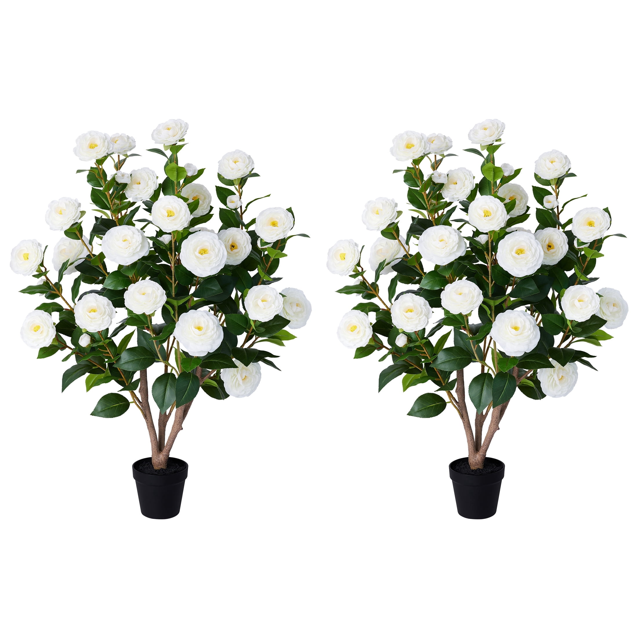 DR.Planzen 2 Pack Artificial Camellia Tree 3FT in Pot – 27
