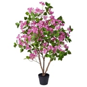 DR.Planzen Artificial Bougainvillea Tree 4FT UV Resistant Faux Bougainvillea Plant Fake Tree Pink Bougainvillea Tree - 390 Leaves 273 Flowers Artificial Plant f