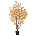 thumbnail image 1 of DR.Planzen 4ft Artificial Yellow Dogwood Tree, Lifelike Faux Dogwood Flower Tree with Green Leaves for Home Decor Indoor Outdoor, Spring Decoration for Living Room Office, 1 of 7