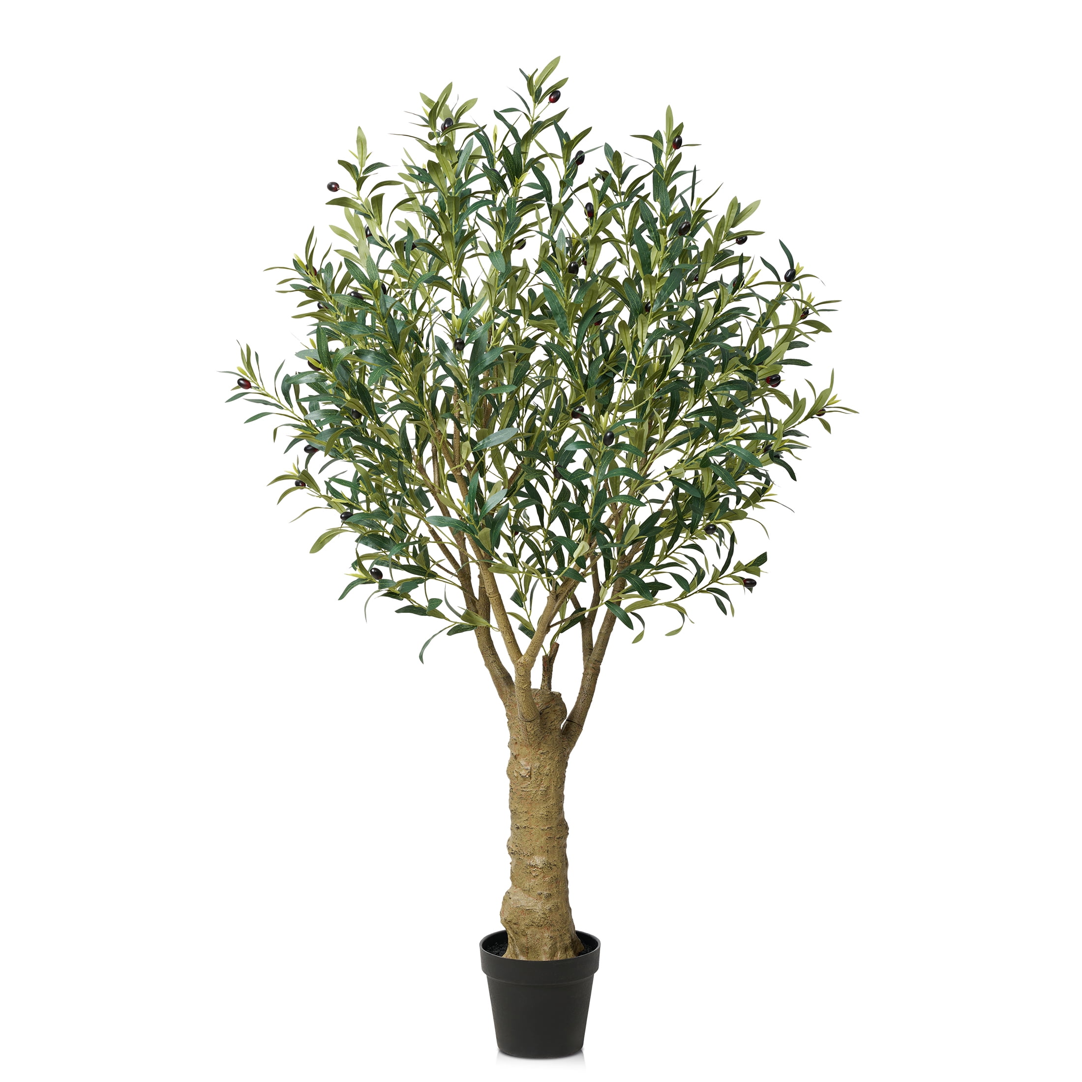 DR.Planzen 5FT Giant Artificial Olive Tree, Tall Silk Faux Olive Tree ...