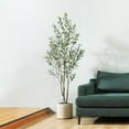 thumbnail image 1 of DR.Planzen Natural Look 72 in Olive Tree Artificial Trees in White Planter, 1 of 8