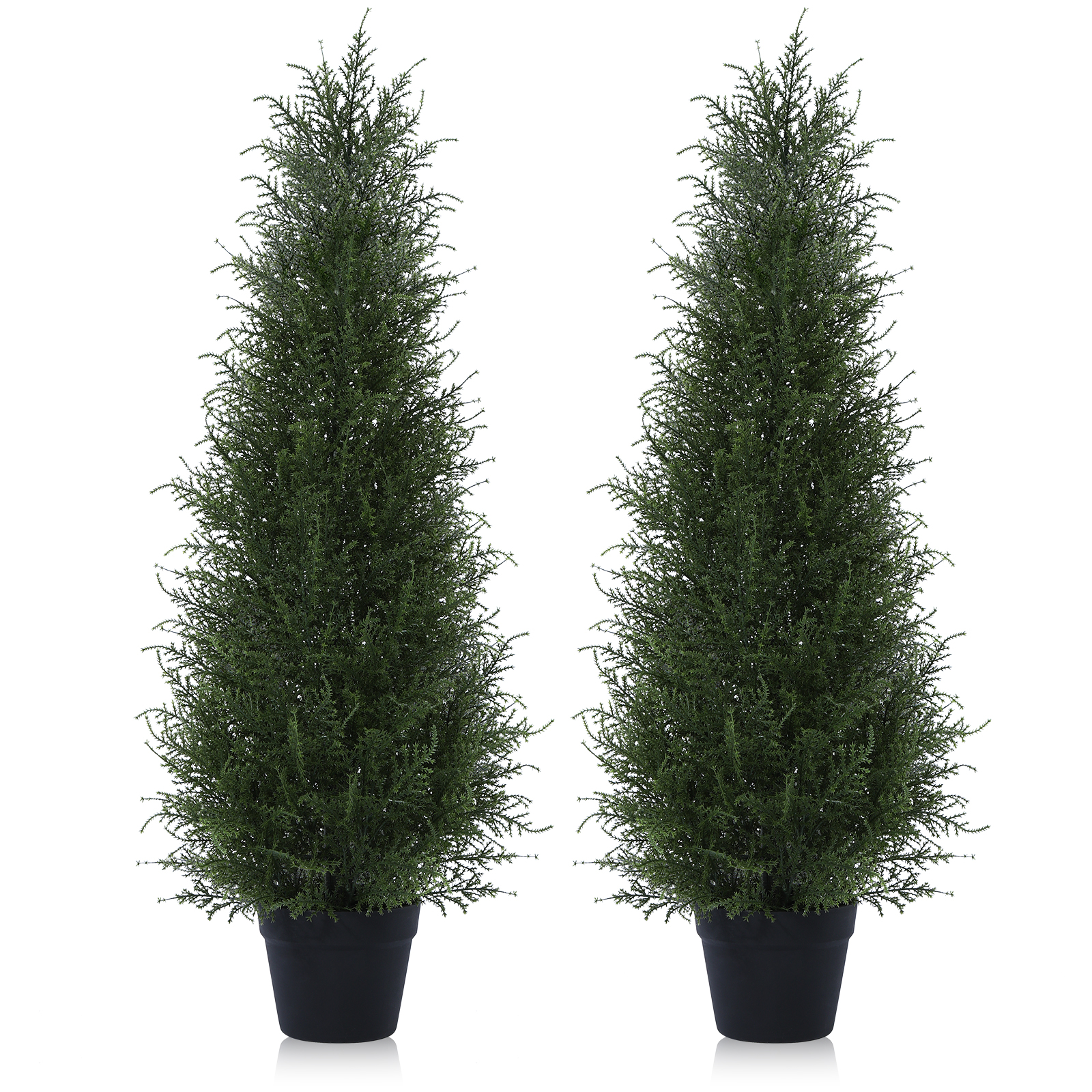 DR Planzen Soft Touch 2 Count 3 Ft Cedar Artificial Trees In Plastic Pot UV Rated Artificial Topiary Tree For Indoor Outdoor Home Decor: Key Details Before Checkout