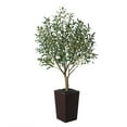 thumbnail image 1 of DR.Planzen UV Resistant 5ft Artificial Olive Tree in Brown Large Planter with Pebbles– Faux Olive Tree for Indoor and Outdoor Decor, Lifelike Greenery for Home & Garden Decor, 1 of 10