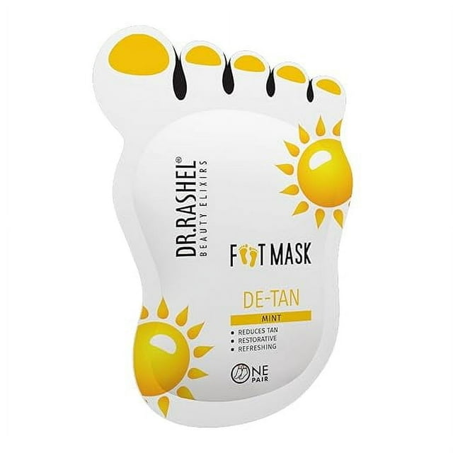 DR.RASHEL De-Tan Peeling & Exfoliating Foot Mask For Baby Soft Feet | Removes Dry Skin & Hard Calluses | Hydrates Dry Feet - 1.00 Count