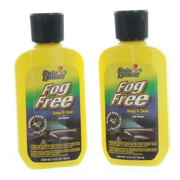 DR - Rain Dance Fog Free Glass Treatment Clear Windshield Interior Mirrors Windows 3.5 oz. - 2-Pack
