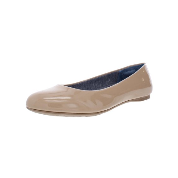 DR SCHOLLS Womens Beige Removable Insole Cushioned Odor Control Giorgie Almond Toe Slip On Ballet Flats 6 M