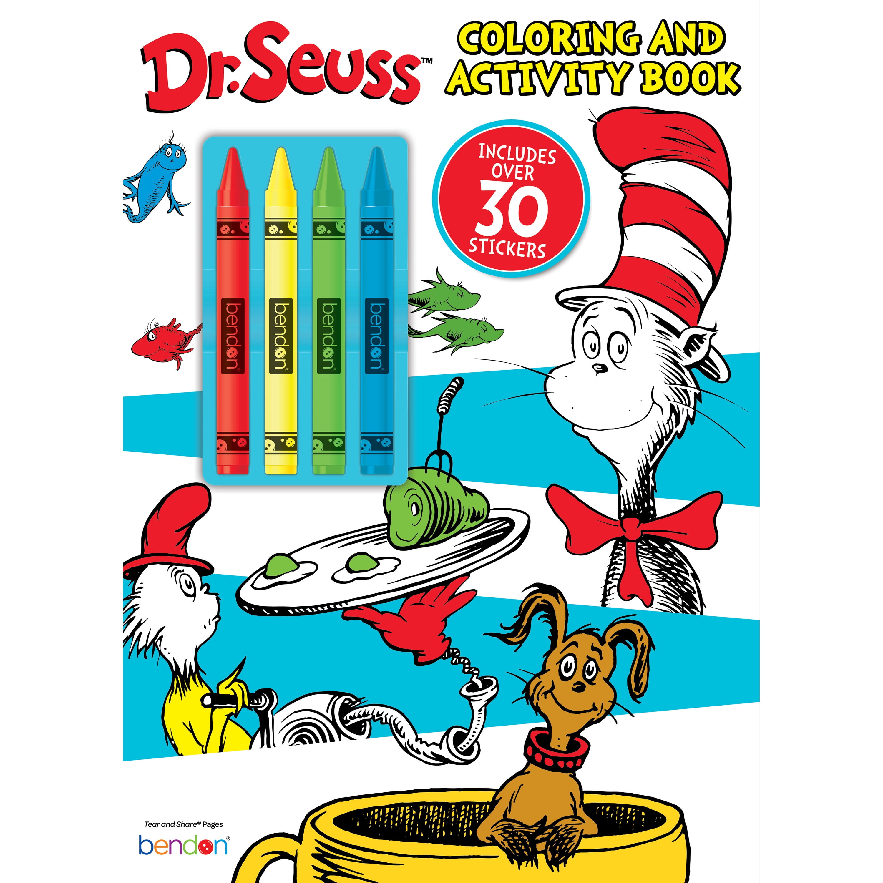 DR SEUSS COLOR AND ACTIVITY BOOK WITH 4 CRAYONS - Walmart Business Supplies