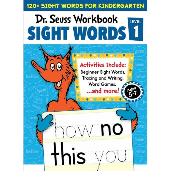 DR SEUSS: Dr. Seuss Sight Words Level 1 Workbook: A Sight Words Workbook for Kindergarten (120+ Words, Games and Puzzles, Activity Fun, and More) (Paperback)