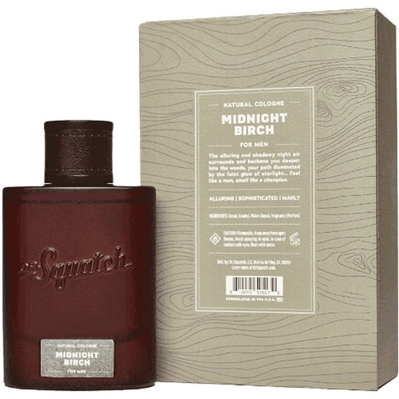 Dr. Squatch Natural Cologne for Men - Scent-Lock Technology and Sustainably-Sourced Ingredients - Midnight Birch (1.7 fl oz)